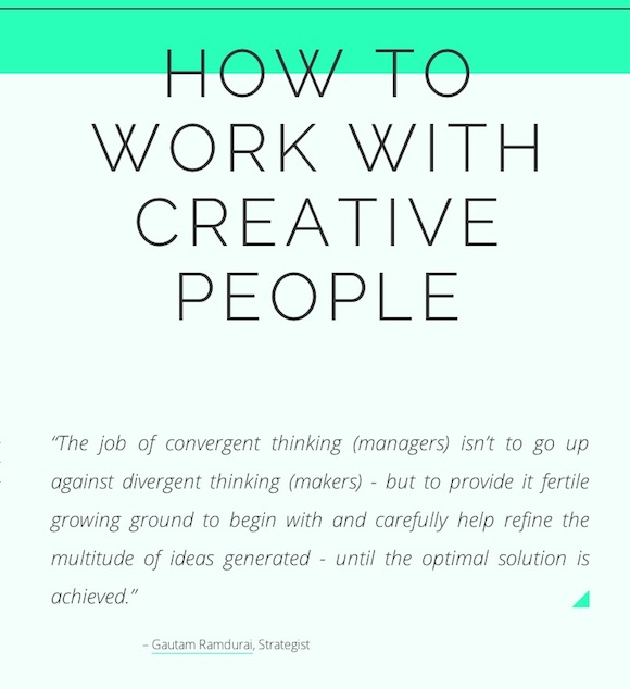 how to work with creative people
