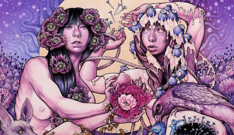 Não são poucas as vezes que eu acabei perdendo o interesse em uma banda por que seus discos começaram a parecer acessíveis demais. Sei que posso soar esnobe quando falo isso mas eu gosto de músicas com sonoridades diferentes e complexas. Apesar disso, preciso dizer que Purple do Baroness é um dos meus discos favoritos dessa banda. Purple é o último disco do Baroness, lançado no final de 2015, e o primeiro disco deles depois do bizarro acidente que aconteceu com a banda no meio de 2012. Ao escutar o disco, dá para perceber que alguma coisa aconteceu ali e a banda não é mais a mesma. Isso não vem com nenhum tom negativo já que o Baroness que temos agora, pelo menos para mim, é tão bom quanto o que tínhamos antes. Só que agora, o som deles é muito mais acessível. Muito mais mesmo.