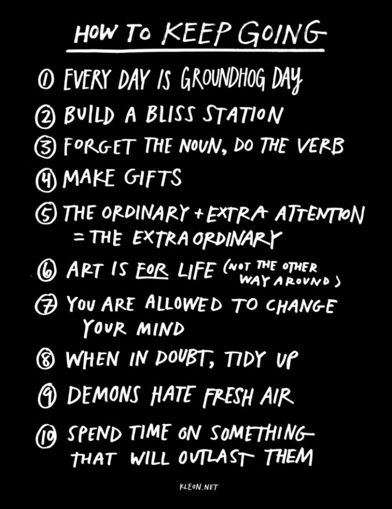 How to Keep Going em uma palestra de Austin Kleon