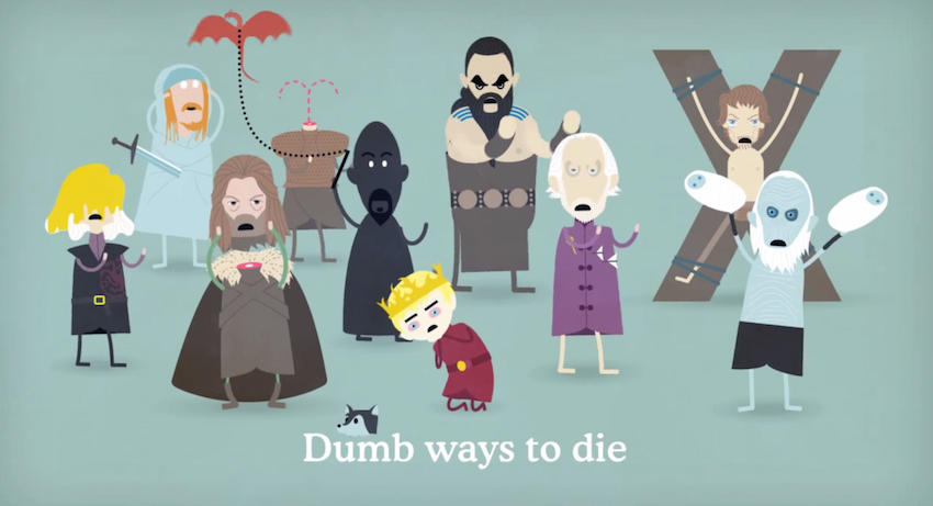 Game of Thrones e sua versão de Dumb Ways to Die
